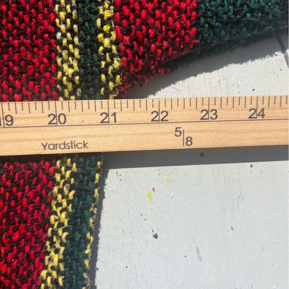 Unisex Rasta Poncho Hoodie Multicolor Woven NO SIZE Reggae Jamaica Island Hippie - Picture 9 of 11